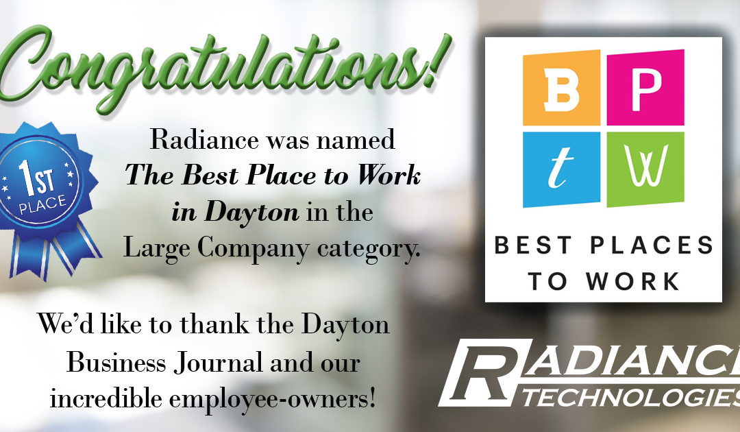Radiance Named Best Place To Work by Dayton Business Journal