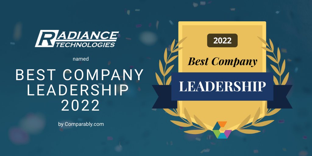 Radiance Named Best Company Leadership of 2022 by Comparably